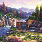 Puzzle - Art puzzle - Cestování vlakem