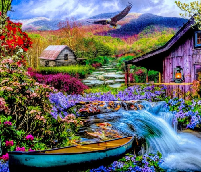 Puzzle - Bluebird - Horský ráj na zemi