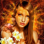 Puzzle - Bluebird - Květinová žena