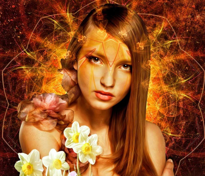 Puzzle - Bluebird - Květinová žena