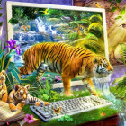Puzzle - Bluebird - Oživlý tygr