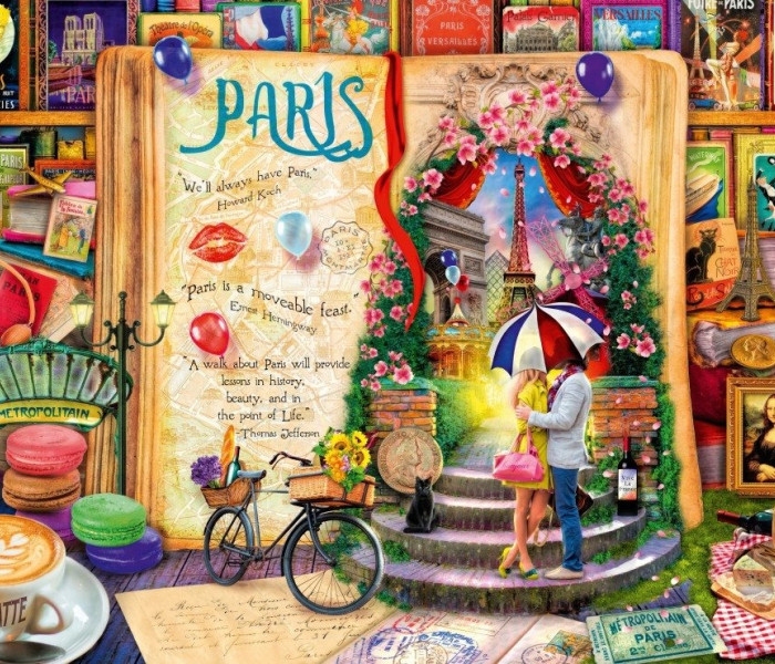 Puzzle - Bluebird - Paříž - Život je otevřená kniha