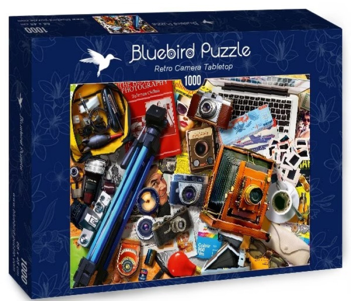 Puzzle - Bluebird - Staré fotoaparáty na stole