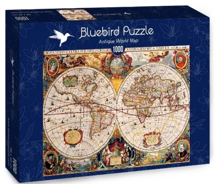 Puzzle - Bluebird - Starobylá mapa světa