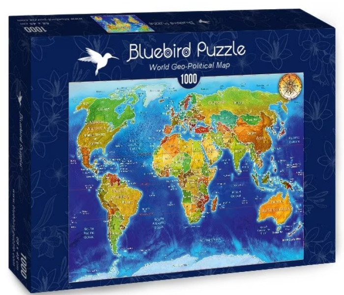Puzzle - Bluebird - Politická mapa světa
