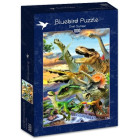 Puzzle - Bluebird - Dinosauři při západu slunce
