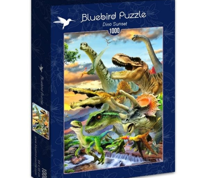 Puzzle - Bluebird - Dinosauři při západu slunce
