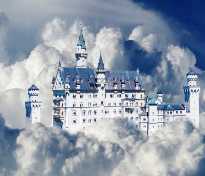 Puzzle - Bluebird - Zámek Neuschwanstein v oblacích