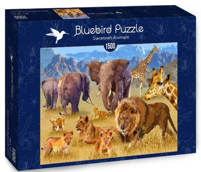 Puzzle - Bluebird - Zvířata žijící v savaně