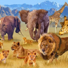 Puzzle - Bluebird - Zvířata žijící v savaně