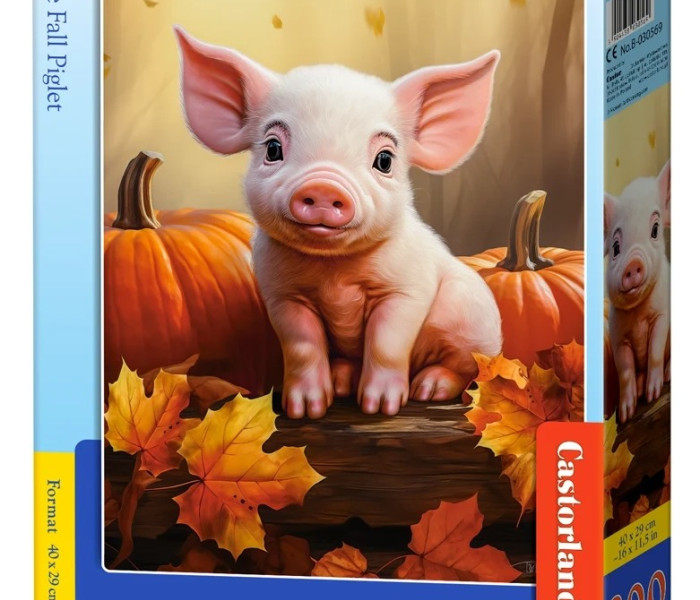 Puzzle - Castorland - Roztomilé podzimní prasátko