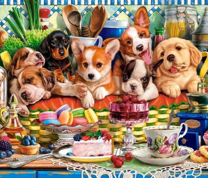 Puzzle - Castorland - Dezert pro štěňata