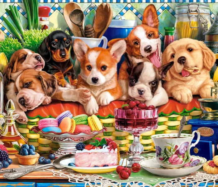 Puzzle - Castorland - Dezert pro štěňata