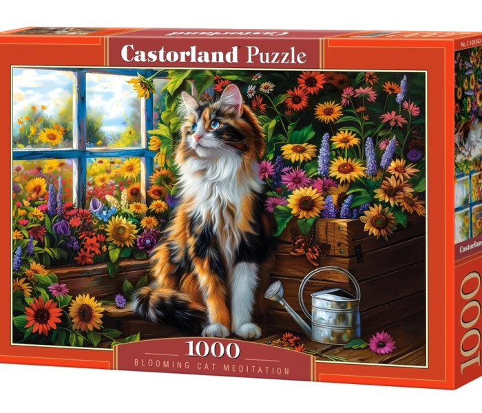 Puzzle - Castorland - Meditace kvetoucí kočky