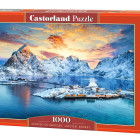 Puzzle - Castorland - Východ slunce na Sakrisøy, Lofoty, Norsko