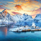 Puzzle - Castorland - Východ slunce na Sakrisøy, Lofoty, Norsko