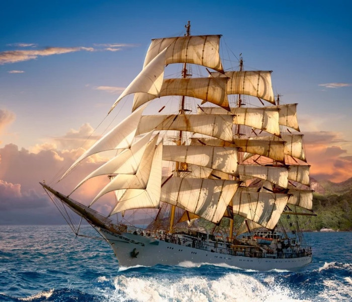 Puzzle - Castorland - Plachtění Při Západu Slunce