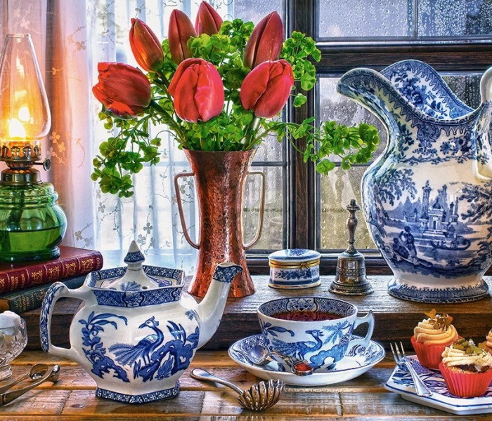 Puzzle - Castorland - Zátiší s tulipány