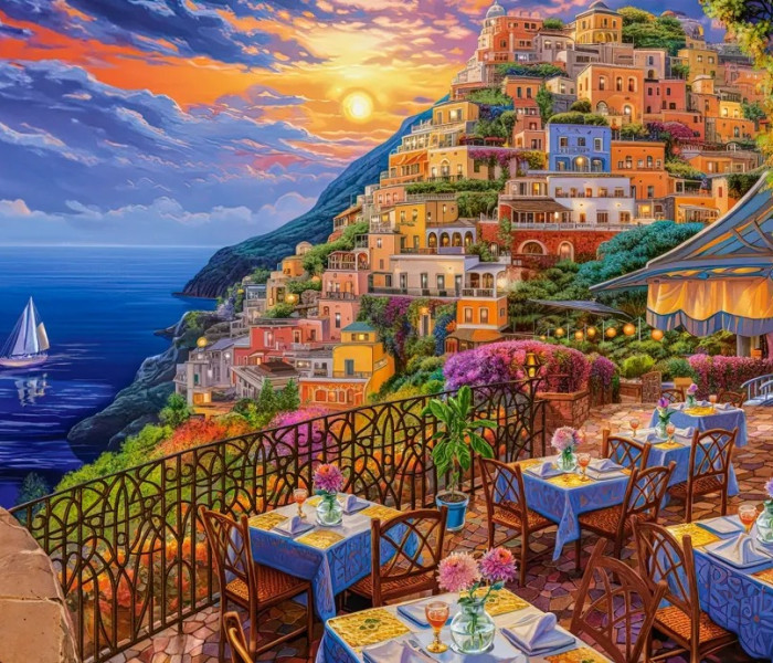 Puzzle - Castorland - Romantický večer Positano