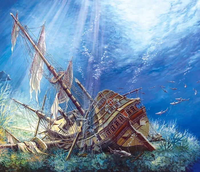 Puzzle - Castorland - Potopená Galeona