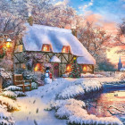 Puzzle - Castorland - Zimní chata