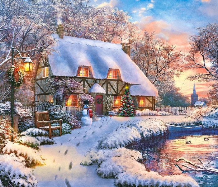 Puzzle - Castorland - Zimní chata