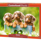 Puzzle - Castorland - Roztomilí jezevčíci