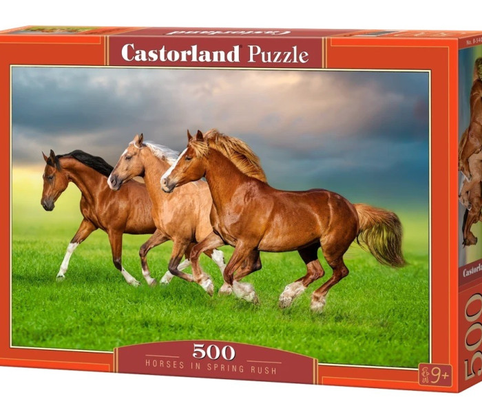 Puzzle - Castorland - Koně v jarní horečce