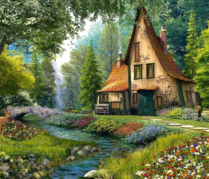 Puzzle - Castorland - Chata muchomůrka