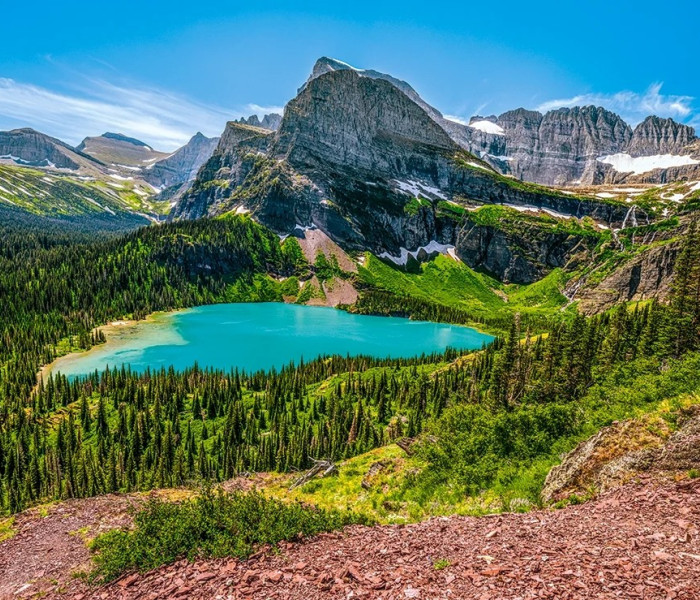 Puzzle - Castorland - Grinnell Lake, národní park Glacier, USA