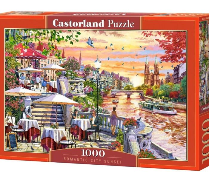 Puzzle - Castorland - Romantický západ slunce ve městě