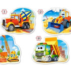 Puzzle - Castorland - Stavební stroje - 4 v 1