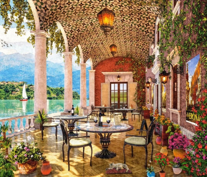 Puzzle - Castorland - Terasa u jezera