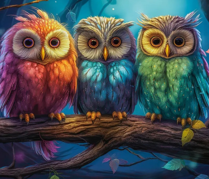 Puzzle - Castorland - Tři malé sovy