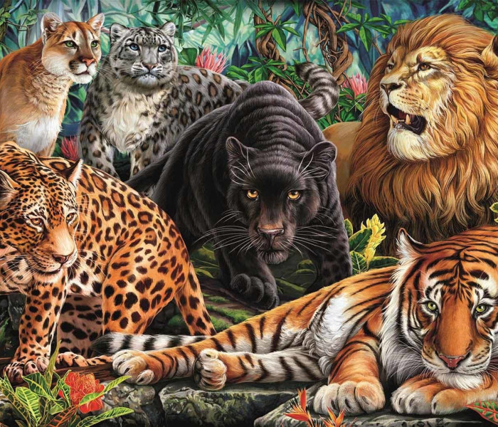 Puzzle - Clementoni - Kočkovité šelmy