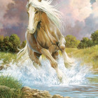 Puzzle - Cobble Hill - Kůň běžící řekou