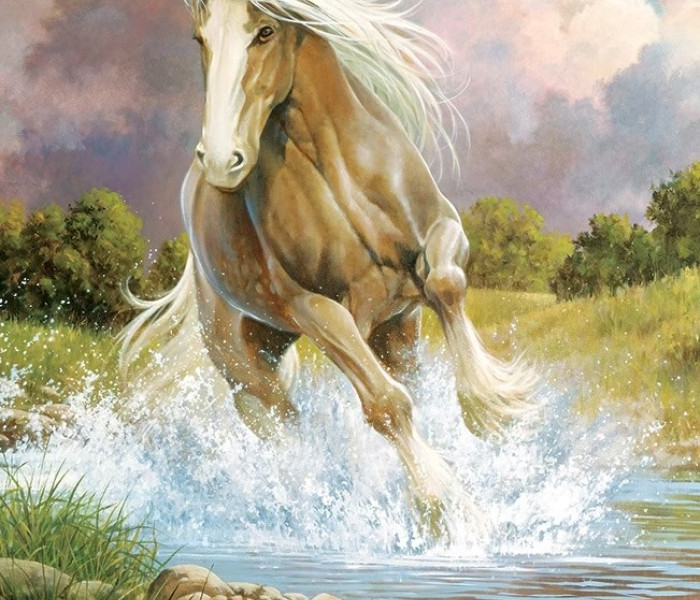 Puzzle - Cobble Hill - Kůň běžící řekou