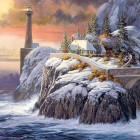 Puzzle - Cobble Hill - Maják v zimě