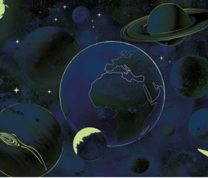 Puzzle - Dino - Planety Svítící puzzle