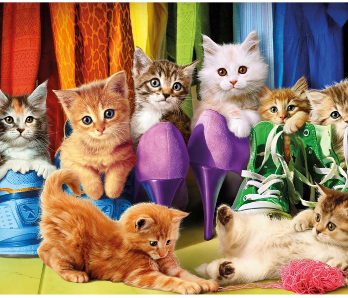 Puzzle - Dino - Barevná Koťátka