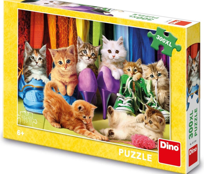 Puzzle - Dino - Barevná Koťátka
