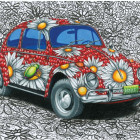 Puzzle - Dino - Malovaný VW Brouk