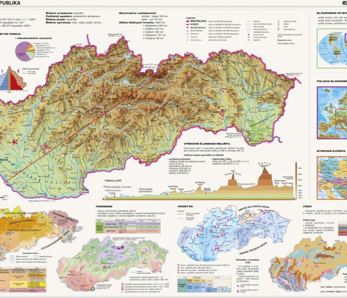 Puzzle - Dino - Mapa Slovenska