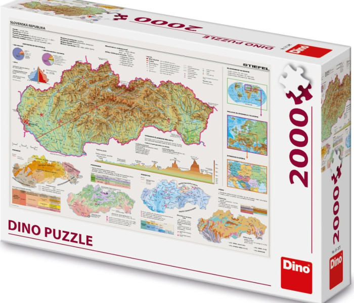 Puzzle - Dino - Mapa Slovenska