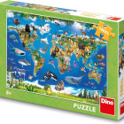 Puzzle - Dino - Mapa zvířat