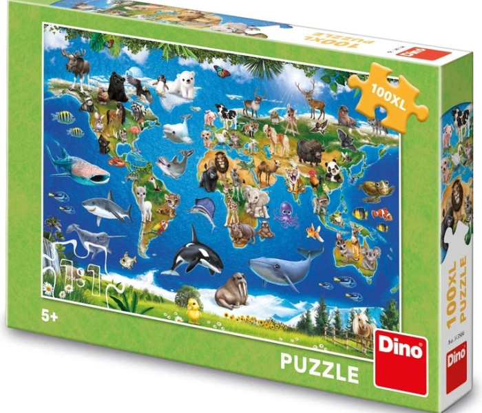 Puzzle - Dino - Mapa zvířat