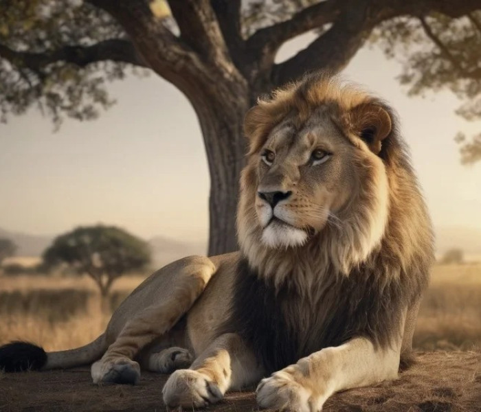 Puzzle - Dino - Odpočívající lev