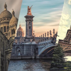 Puzzle - Dino - Paříž Koláž - Panoramatické puzzle