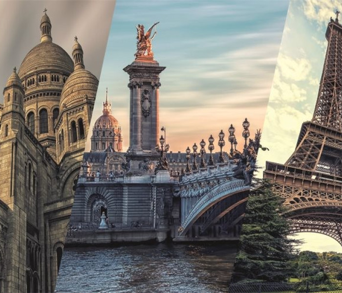 Puzzle - Dino - Paříž Koláž - Panoramatické puzzle