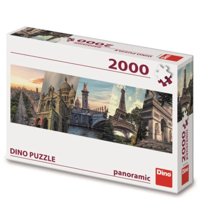 Paříž Koláž - Panoramatické puzzle